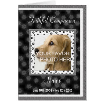 Dog Memorial Announcement - Pet Loss Greeting Card