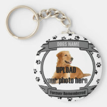Dog Memorial Forever Remembered Keychain