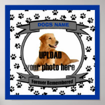 Dog Memorial Forever Remembered - Male Posters