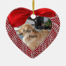 Dog Memorial Heart Shaped Ornament - CHRISTMAS