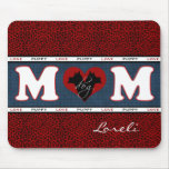 Dog Mom Puppy Love Red Animal Print Mousepad