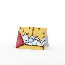 Dog Napped Westie Note Card cards