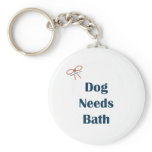 Dog Needs Bath Reminders Key Chain