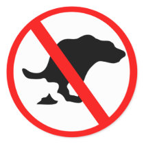 DOG NO POOP ROAD SIGN stickers by Sofia_Youshi DOG NO POOP ROAD SIGN stickers