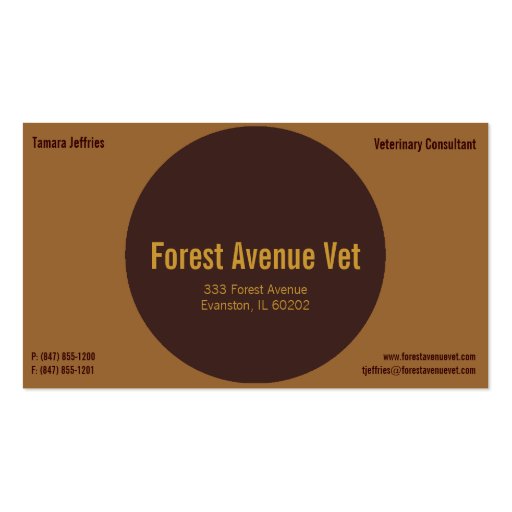 dog nose veterinary business card (back side)