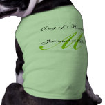 Dog of Honor Wedding Green Dog Shirt Medium