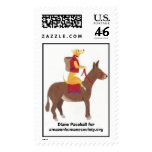 Dog on a Donkey Stamp