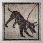 Dog on a leash, from Pompeii posters