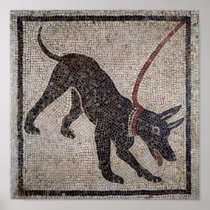 Dog on a leash, from Pompeii Posters
