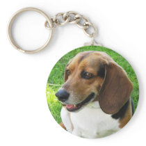 Dog on Chain Key Chain