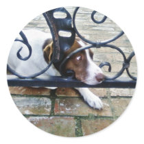 Dog On Iron Hand Work stickers