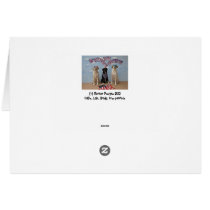 Dog on picnic, American flag Greeting Card