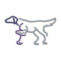 Dog Outline embroidered shirts
