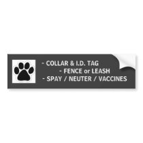 Dog Owner Bumper Sticker bumper stickers