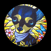 DOG PAINTING ART CHIHUAHUA - MULTI magnets