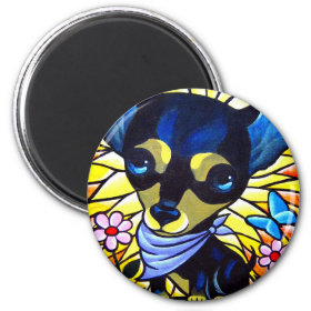 DOG PAINTING ART CHIHUAHUA - MULTI MAGNETS