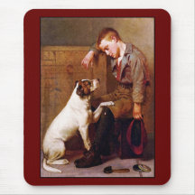 Dog Painting: Best Friends by John Brown Mouse Pad