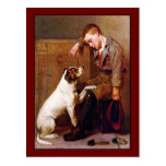 Dog Painting: Best Friends by John Brown Postcards