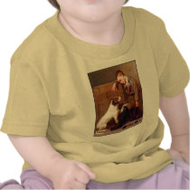 Dog Painting: Best Friends by John Brown T-shirts