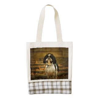 Dog painting zazzle HEART tote bag