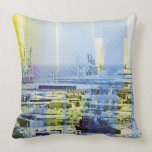 Dog patching Panorama in San francisco city Pillow