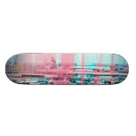 Dog patching Panorama in San francisco city skateboards