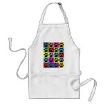 dog paw coloured aprons