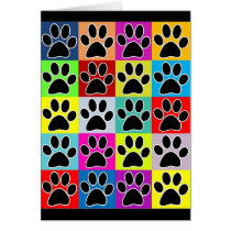 dog paw coloured cards by pollop dog paw coloured cards