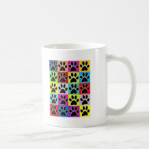 dog paw coloured coffee mug