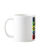 dog paw coloured mug