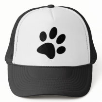 dog paw trucker hat