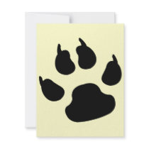 Dog Paw Print invitations by kids_tshirts Dog Paw Print invitations