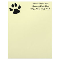 Dog Paw Print letterhead