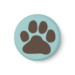 Dog Paw Print Refrigerator Magnet