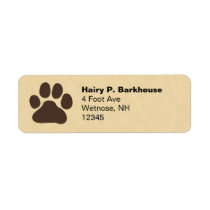 Dog Paw Print Return Address Labels