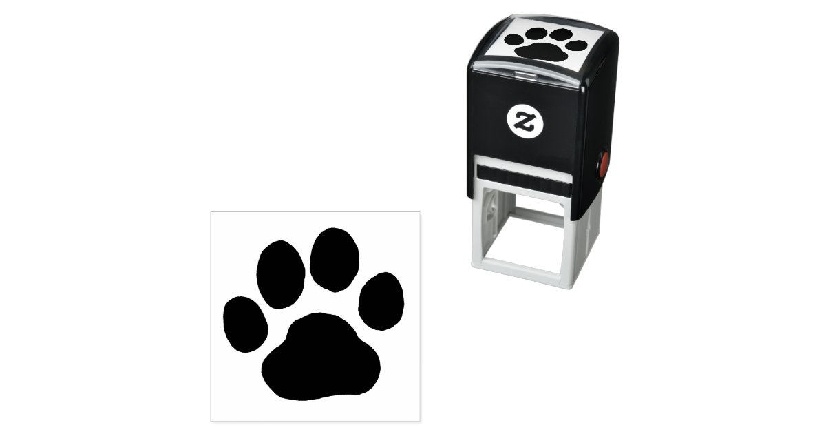 Dog Paw Print Selfinking Stamp Zazzle