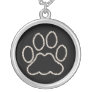 Dog Paw Print Sterling Necklace Jewelry
