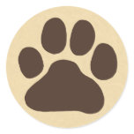 Dog Paw Print Round Sticker