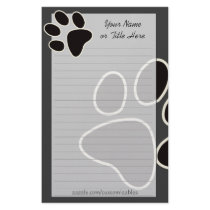 Dog Paw Stationery by Customizables Dog Paw Stationery