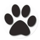 round_sticker - Show how much you love your dog with this dog paw sticker from StickerHound!