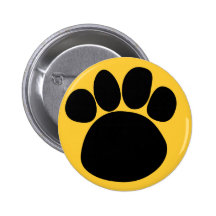 Dog Paw Track Pin Back Button 2