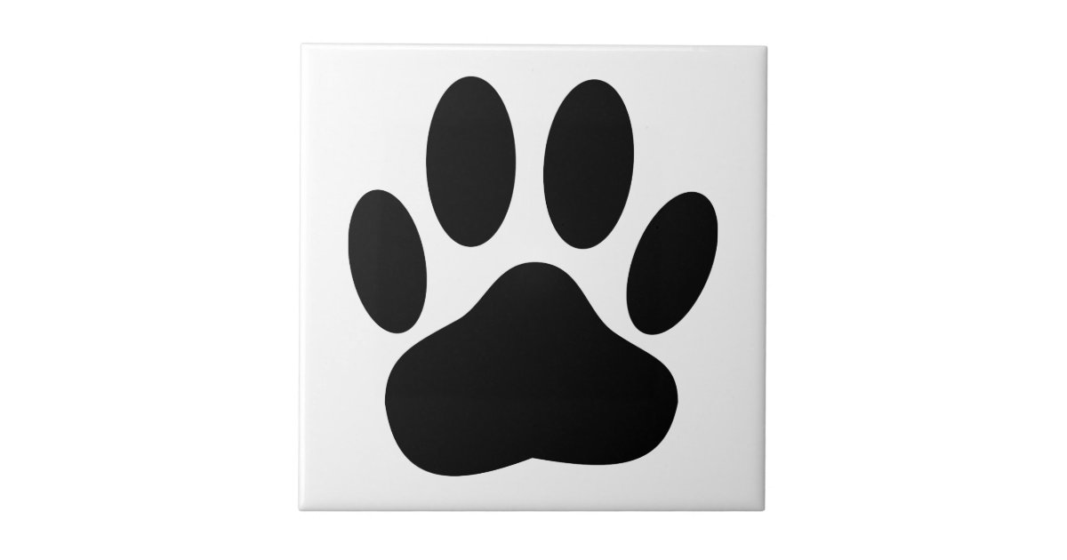 Dog Pawprint Tile Zazzle