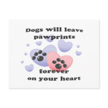 Dog Pawprints On The Heart Post Cards