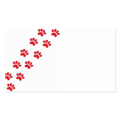 Dog Paws/Animal Paws Business Card (front side)