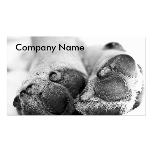 Dog Paws Business Cards (front side)