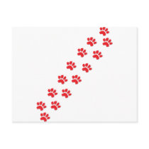 Dog Paws Prints Post Card