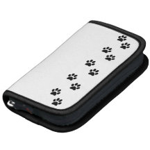 Dog Paws Traces Pawprints White, Black Organizers
