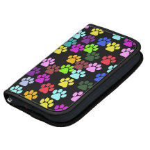 Dog Paws Trails Pawprints Red Blue Green Yellow Folio Planner