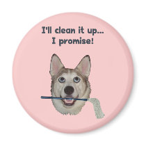 Dog Pee Clean Humor Fridge Magnets