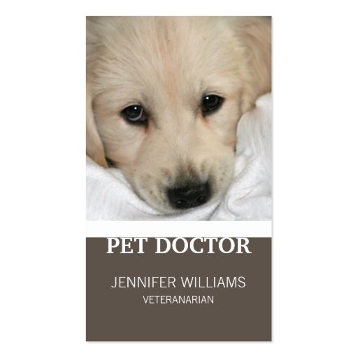 Dog Photo Animal Pet Care Business Card (front side)